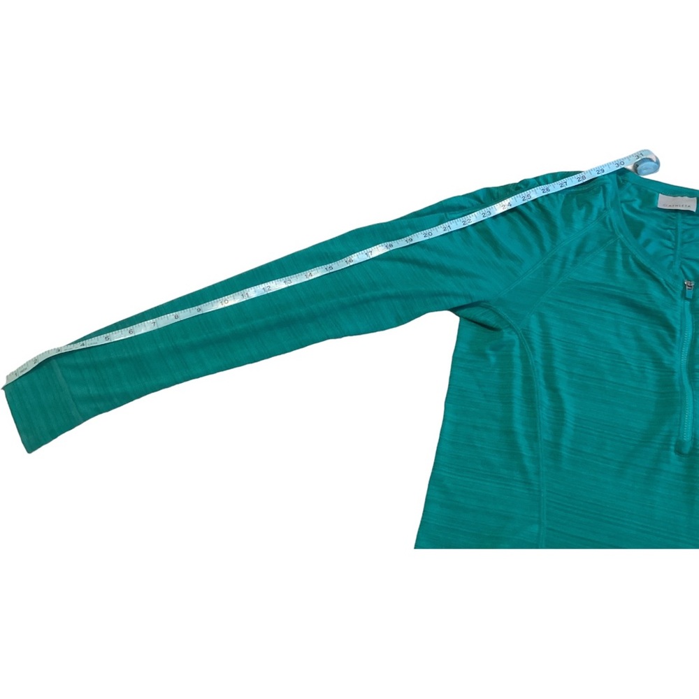 Athleta Women’s Long Sleeve Pullover 1/4 Zip Green Athletic Shirt Activewear XL - Picture 7 of 15